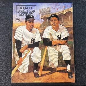 VINTAGE Beckett June 1991 – Yankees Cover Ruth Mantle‎ DiMaggio Baseball Cards